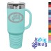 40 oz Coffee Mug - Handle + Straw