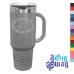 40 oz Coffee Mug - Handle + Straw
