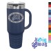 40 oz Coffee Mug - Handle + Straw