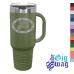 40 oz Coffee Mug - Handle + Straw