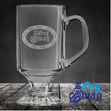 10 oz Clear Footed Coffee Mug