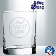 On the Rocks Heavy Base Glass, 10.5 oz - Laser Engraved