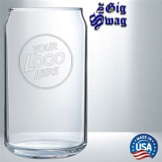 Glass Can, 16 oz - Laser Engraved