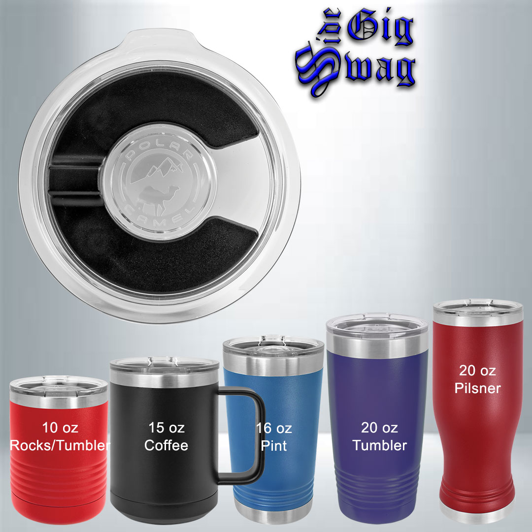 Magnetic lid, 10, 15, 16, 20 oz. Tumblers or 20 oz. Pilsners