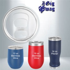Slider Lid, fits 12 and 16 oz. Stemless Wine Tumblers or 14 oz. Pilsners