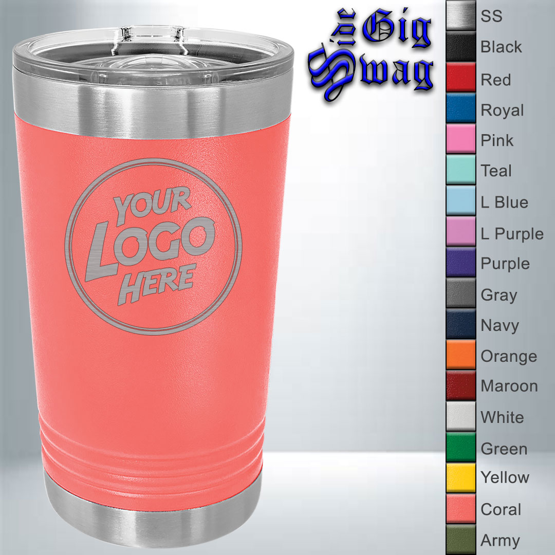 Pint Tumbler, 16 oz - Laser Engraved