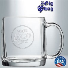 Glass Coffee Cup, 12 oz - Laser Engraved