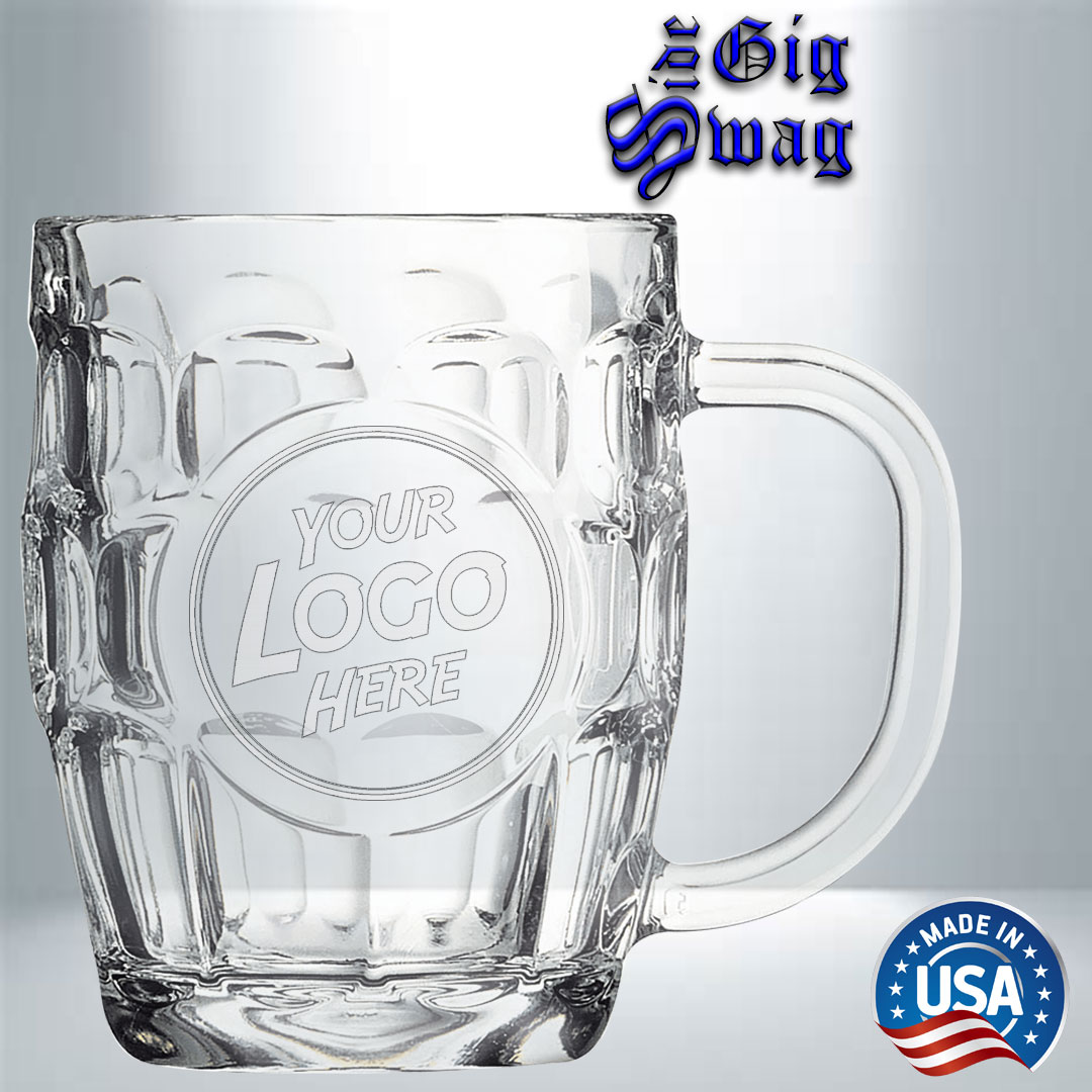 Dimpled Beer Mug, 20 oz - Laser Engraved