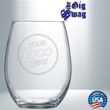 Stemless Wine Glass, 15 oz - Laser Engraved