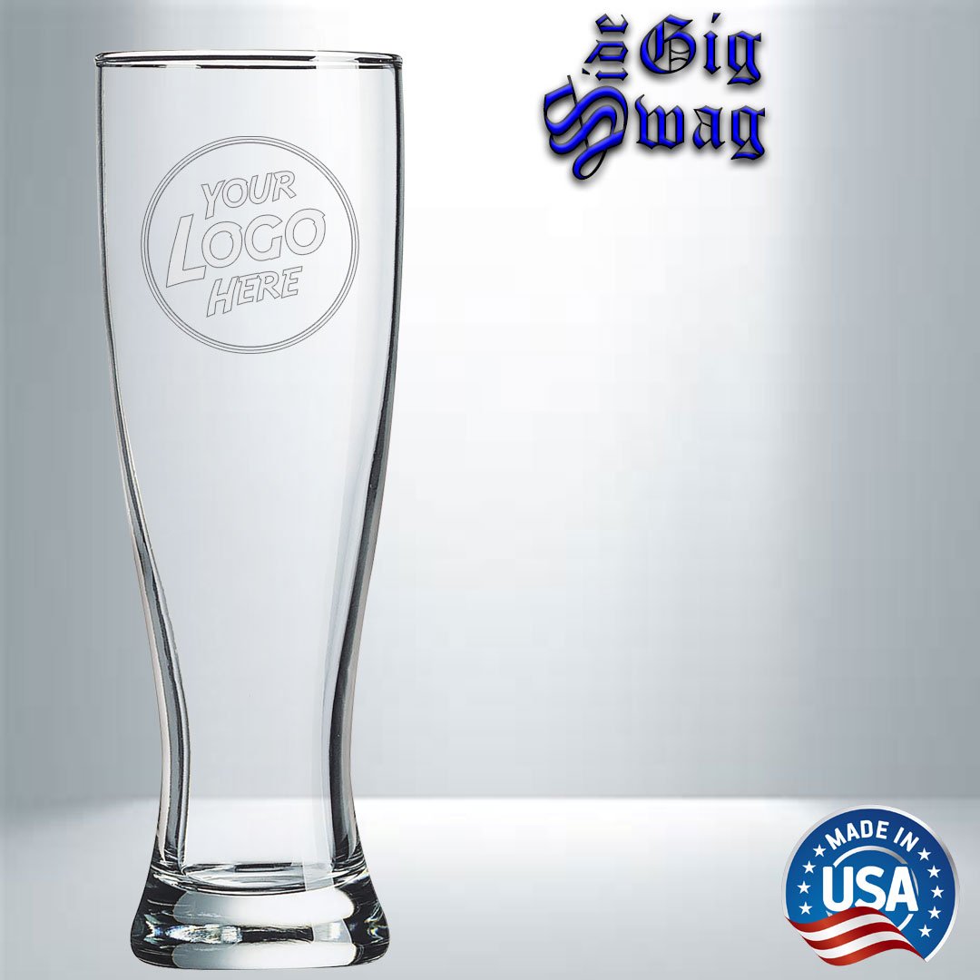 Pilsner Beer Glass, 16 oz - Laser Engraved