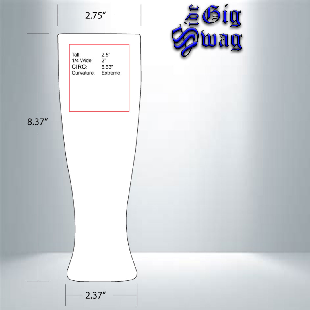 Pilsner Beer Glass, 16 oz - Laser Engraved