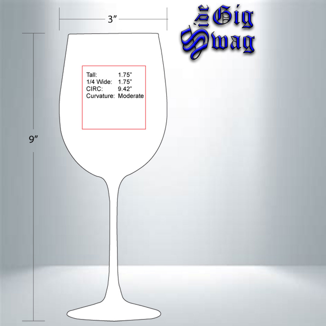 Red Wine Glass, 19 oz - Laser Engraved