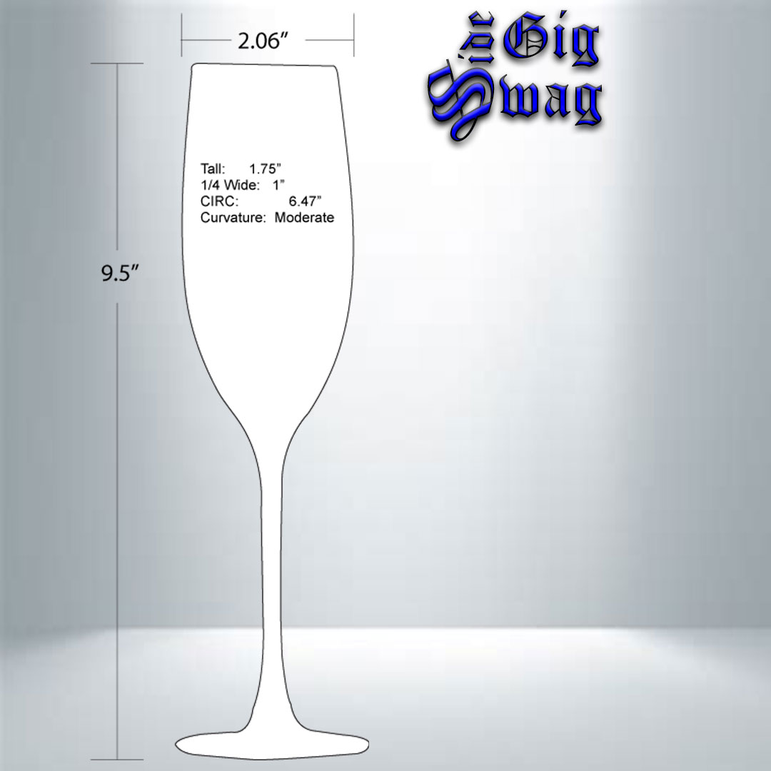 Champagne Flute, 8 oz - Laser Engraved