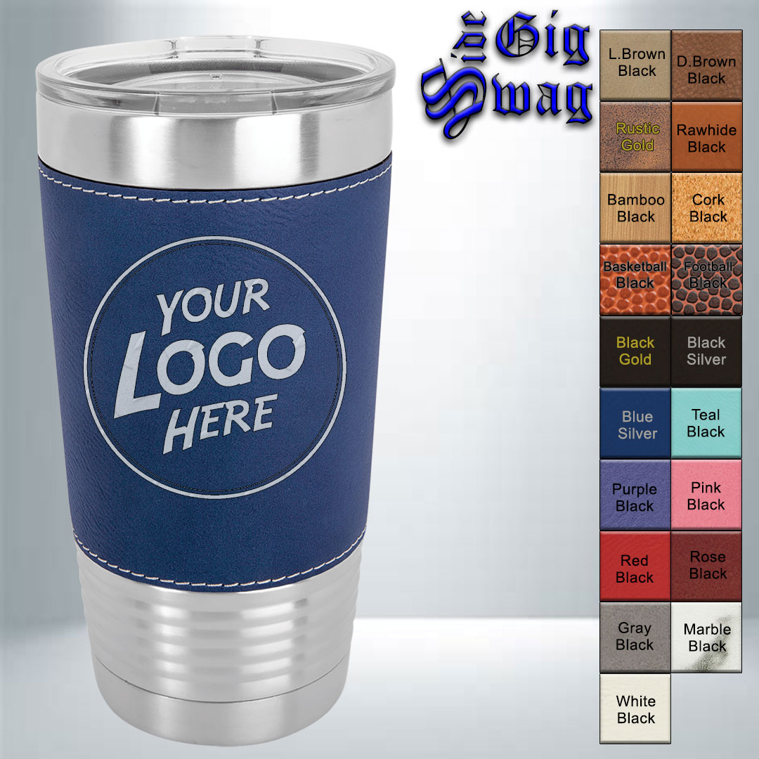 Leatherette Wrapper Tumbler, 20 oz - Laser Engraved