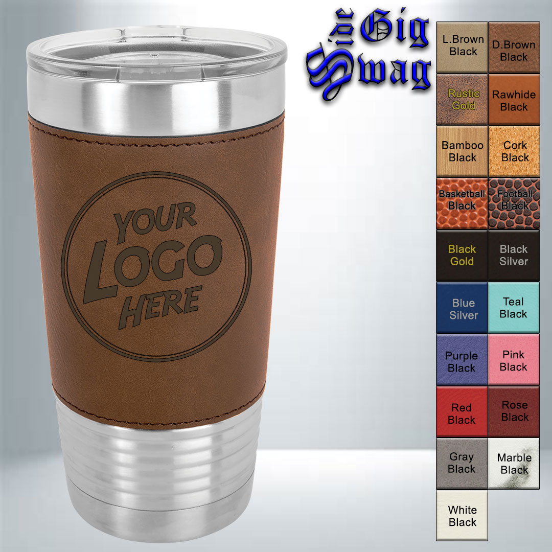 Leatherette Wrapper Tumbler, 20 oz - Laser Engraved