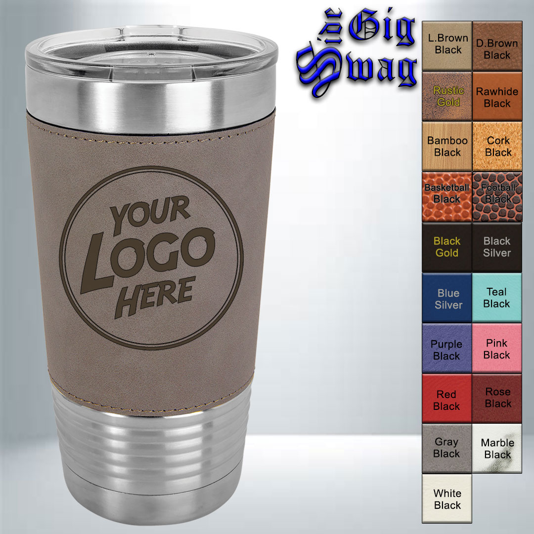 Leatherette Wrapper Tumbler, 20 oz - Laser Engraved