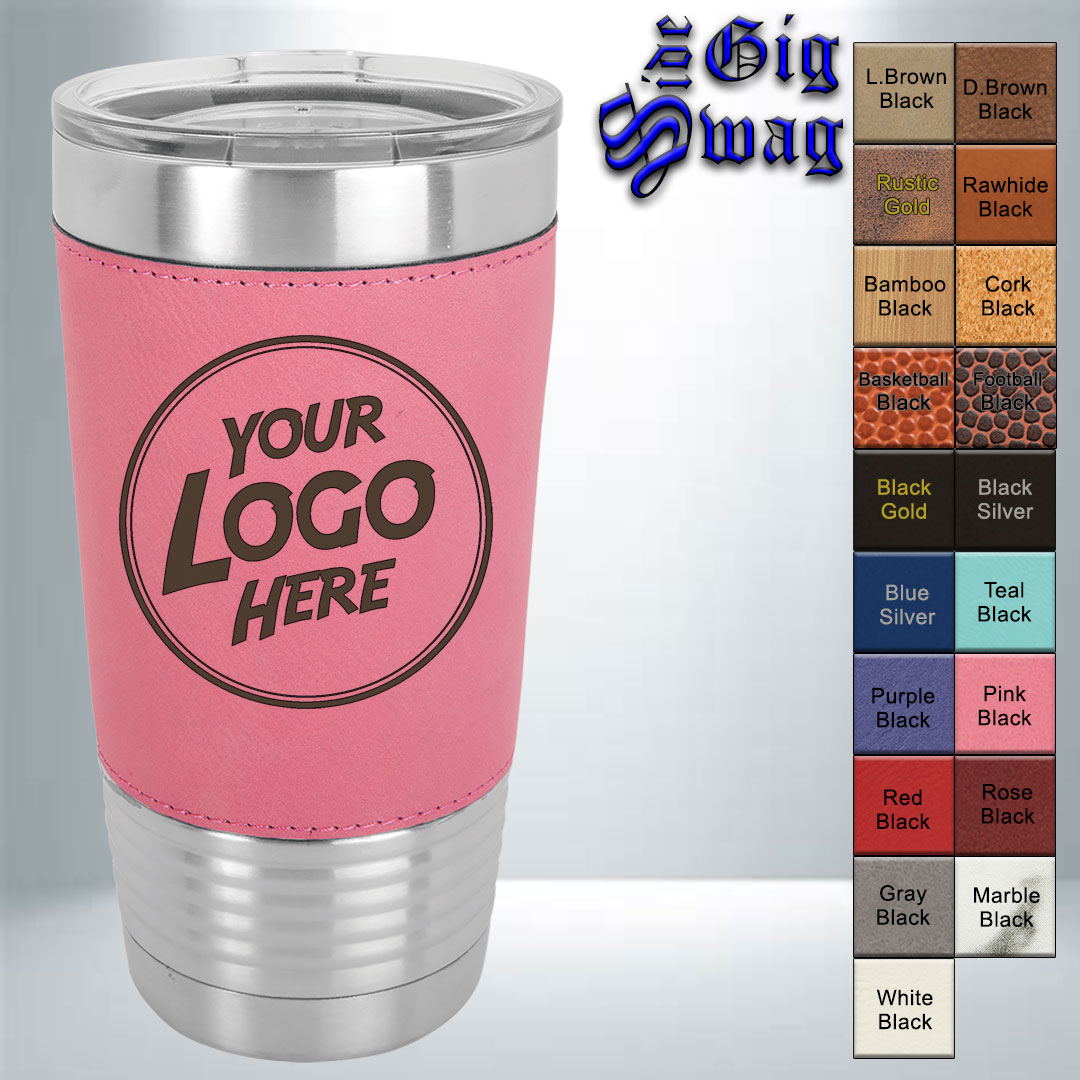 Leatherette Wrapper Tumbler, 20 oz - Laser Engraved