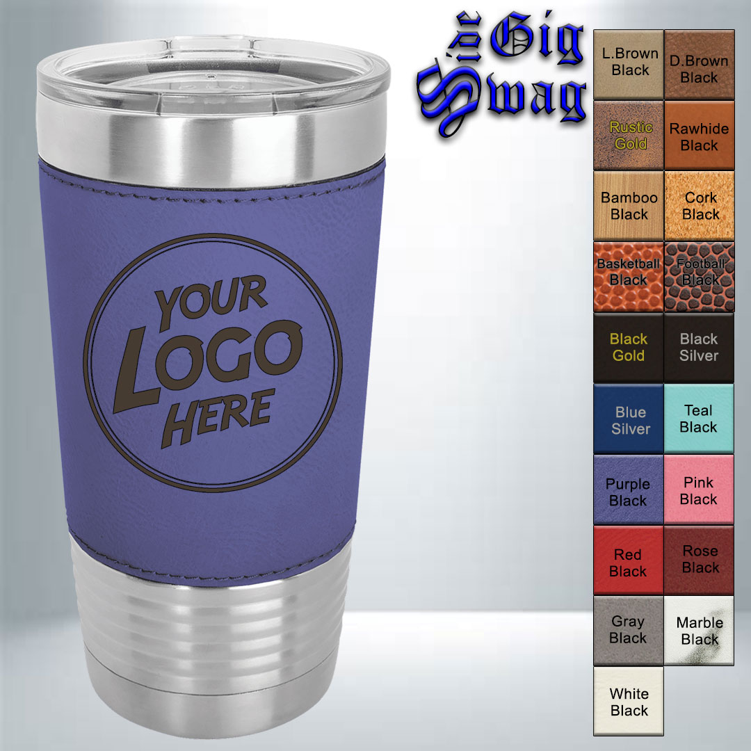 Leatherette Wrapper Tumbler, 20 oz - Laser Engraved