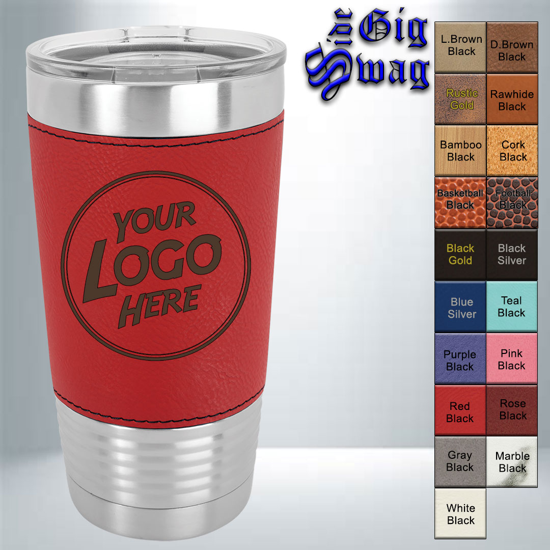 Leatherette Wrapper Tumbler, 20 oz - Laser Engraved