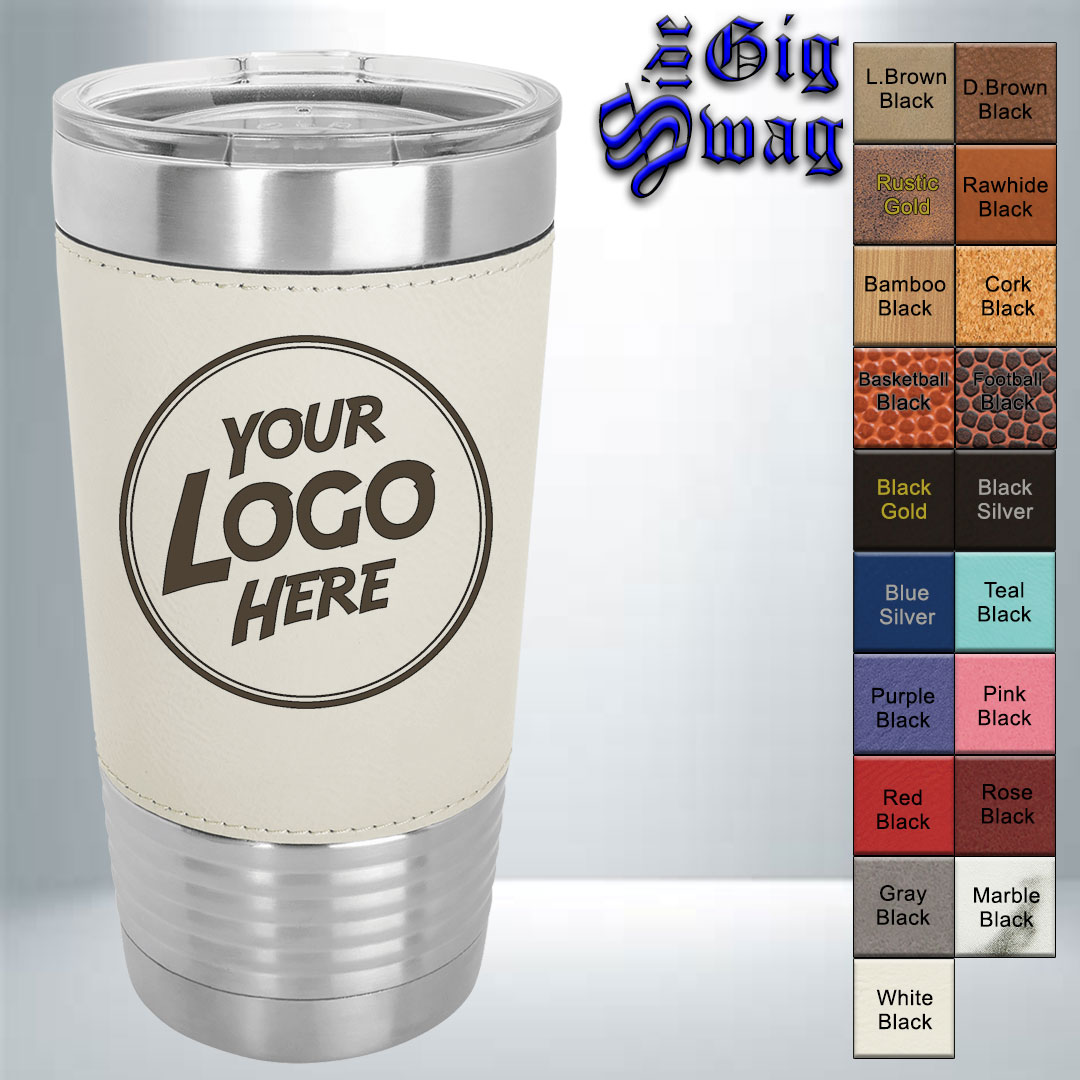 Leatherette Wrapper Tumbler, 20 oz - Laser Engraved